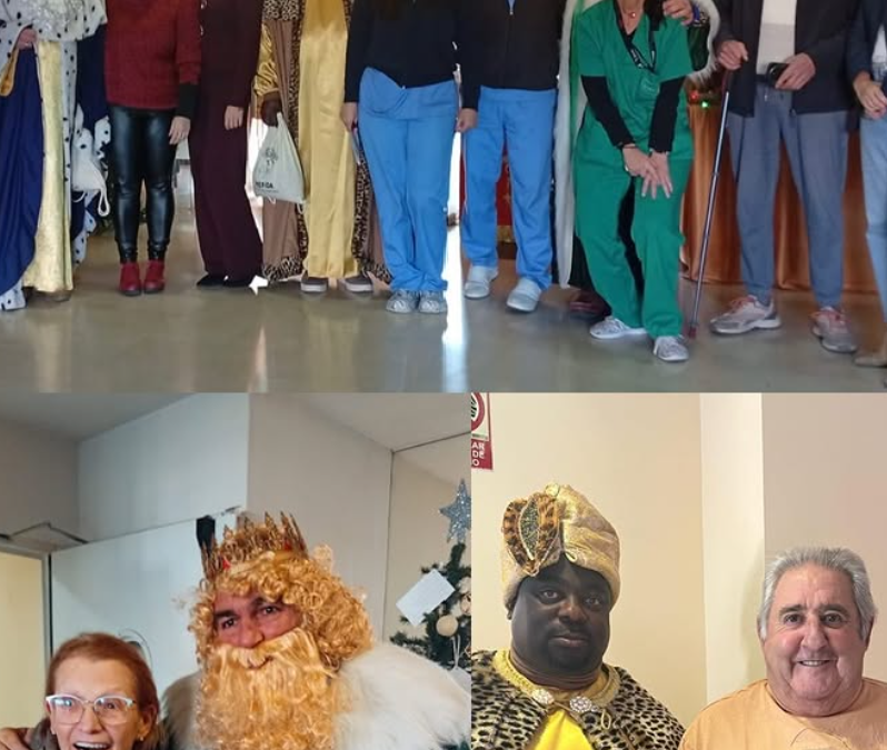 Melchor, Gaspar y Baltasar visitan los centros Rosalba